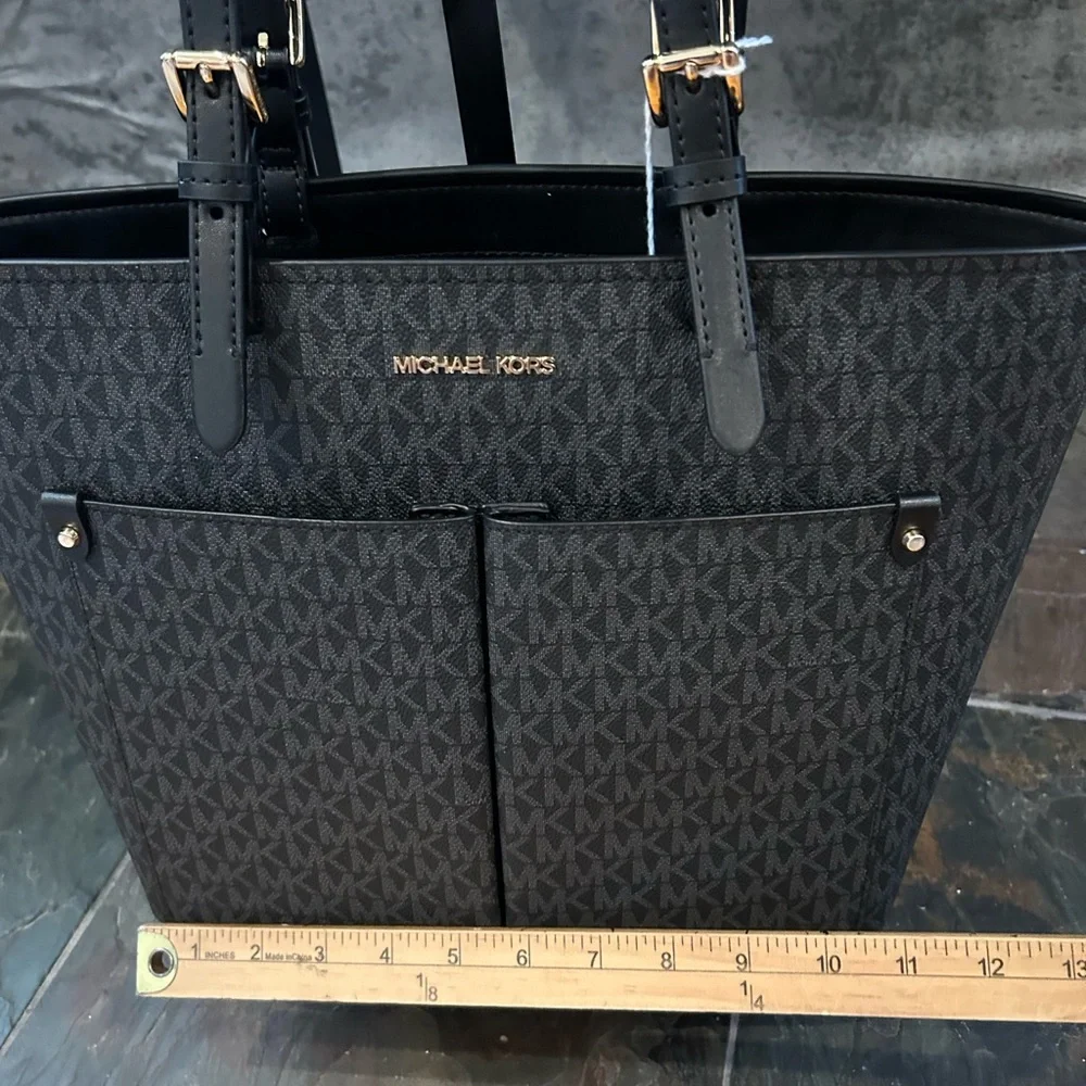Michael Kors Black Monogram Laptop Bag